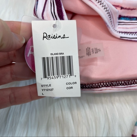 NWT Raisins Off Shoulder Bikini Top Large - Picture 8 of 8